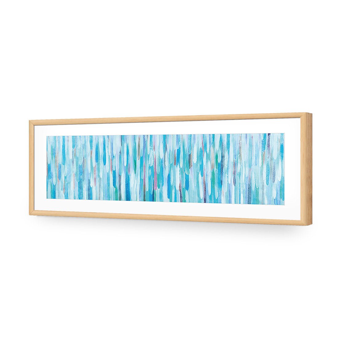 Painted Rain, Teal (Long) - Wall Art Designs - 2758_EL_H WAD_AP - 030 - MAT_90x30_S - 2538 - OAK