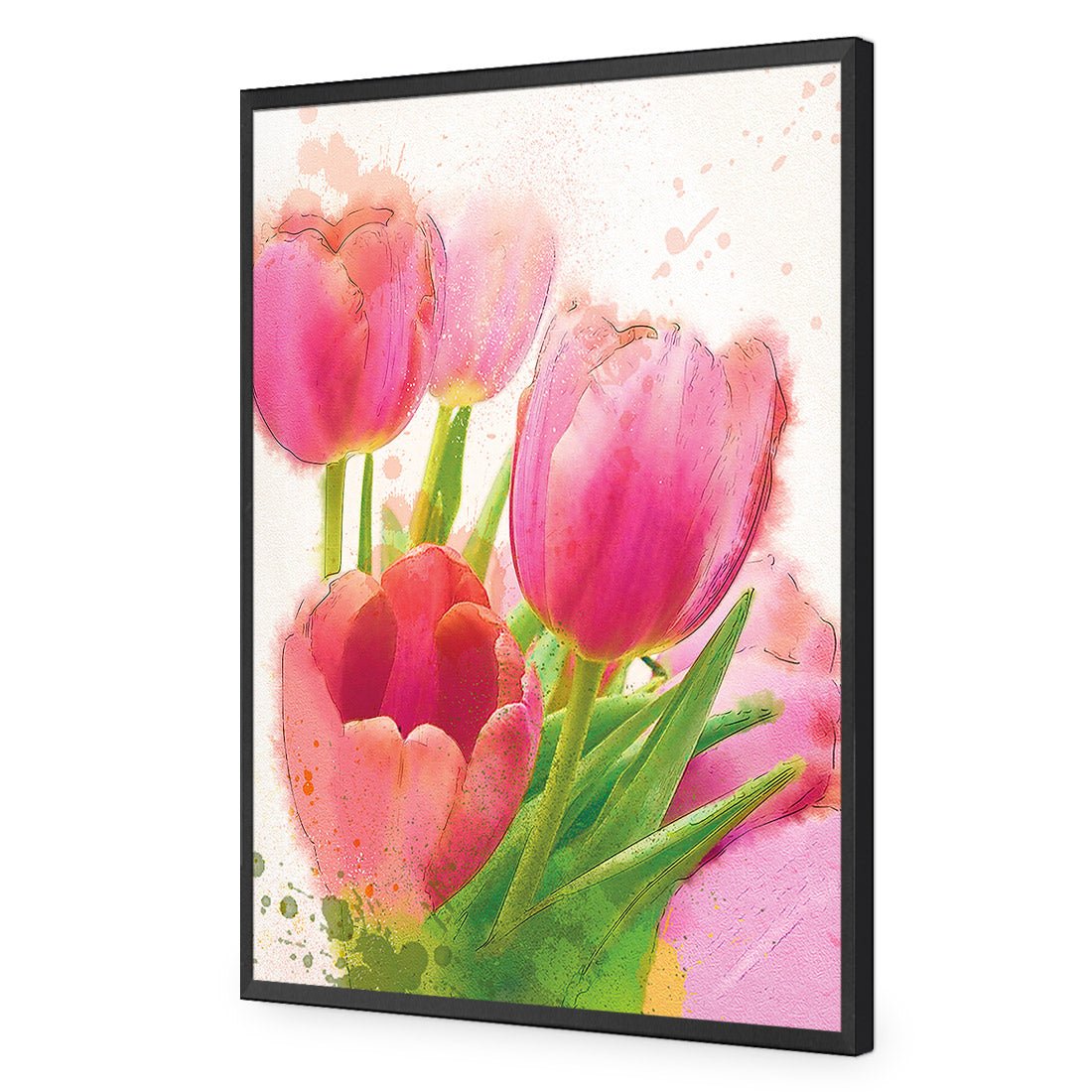 Painted Tulips - Wall Art Designs - 1458_AR_V WAD_AP - 030 - EDG_45x30_S - 2538 - BLK