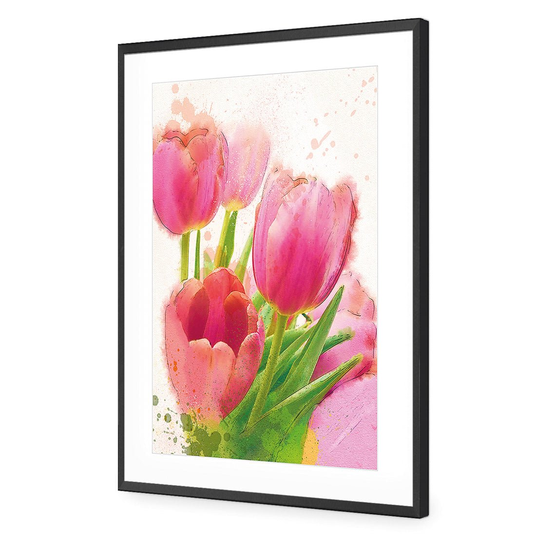 Painted Tulips - Wall Art Designs - 1458_AR_V WAD_AP - 030 - MAT_45x30_S - 2538 - BLK