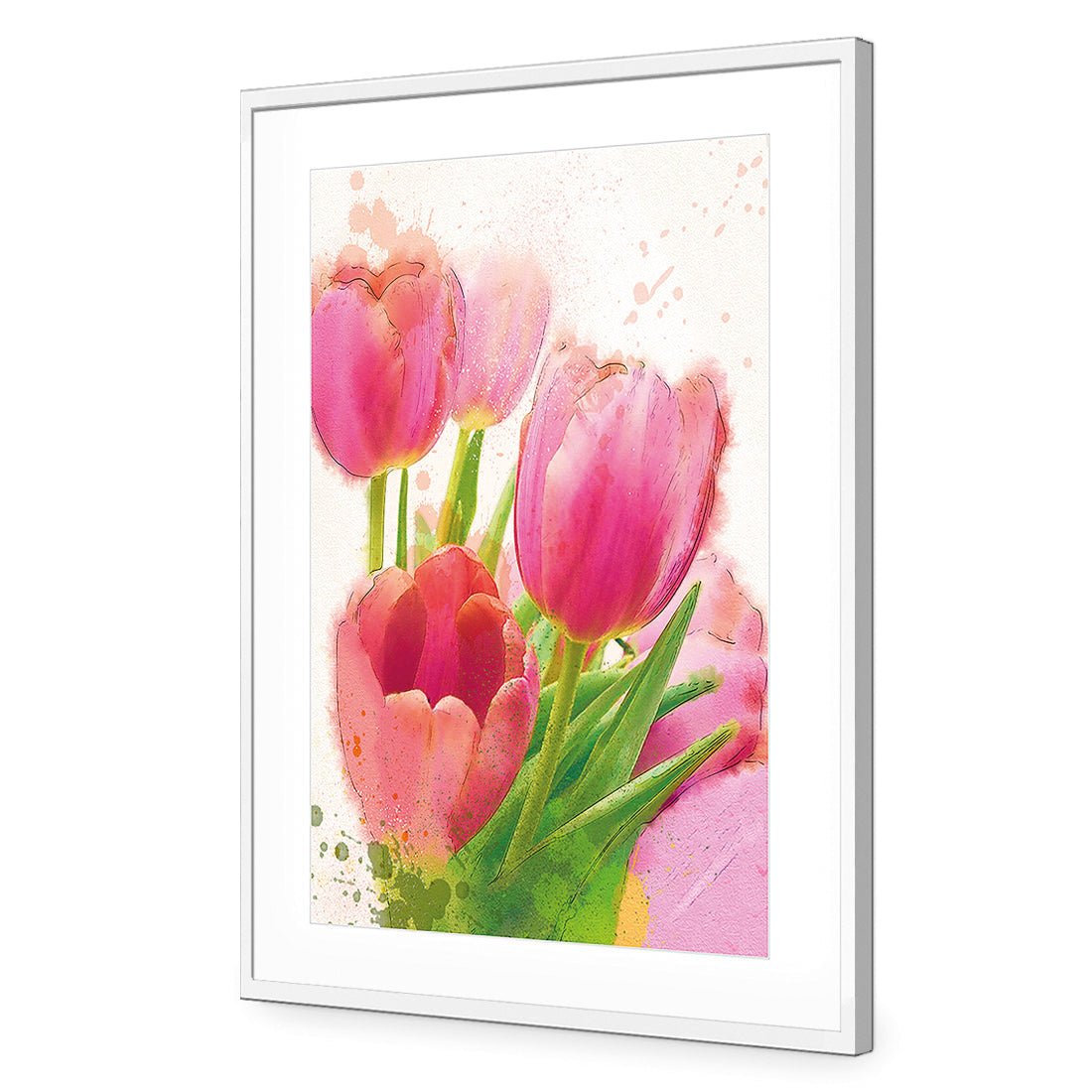 Painted Tulips - Wall Art Designs - 1458_AR_V WAD_AP - 030 - MAT_45x30_S - 2538 - WHT