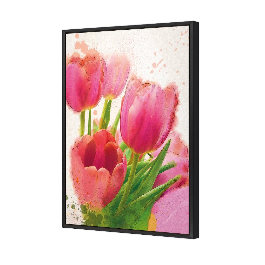 Painted Tulips - Wall Art Designs - 1458_AR_V WAD_CP - MPY - 260 - M - S - S_45x30_S - 1550 - BLK