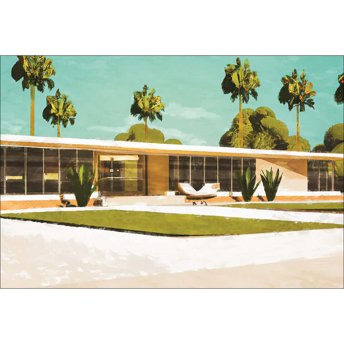 Palm Springs Impression | Classic Canvas | No Frame | Stretched Canvas