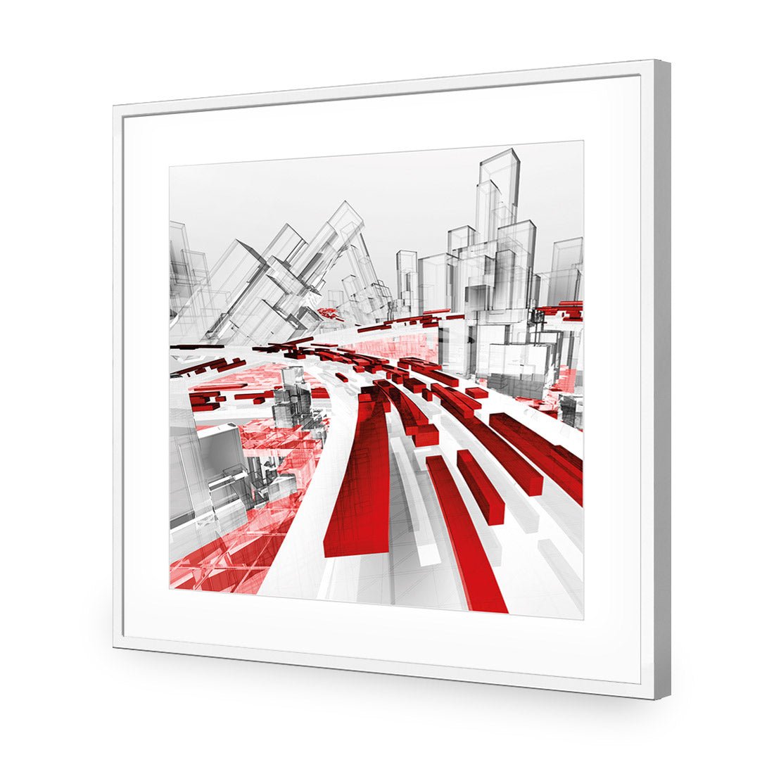 Passing Traffic (square) - Wall Art Designs - 1444_AS_Q WAD_AP - 030 - MAT_37x37_S - 2538 - WHT