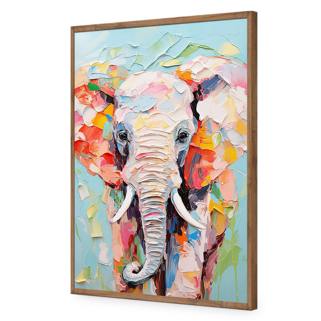 Pastel Painted Elephant - Wall Art Designs - WH_1262_AR_V WAD_AP - 030 - EDG_45x30_S - 2538 - NAT