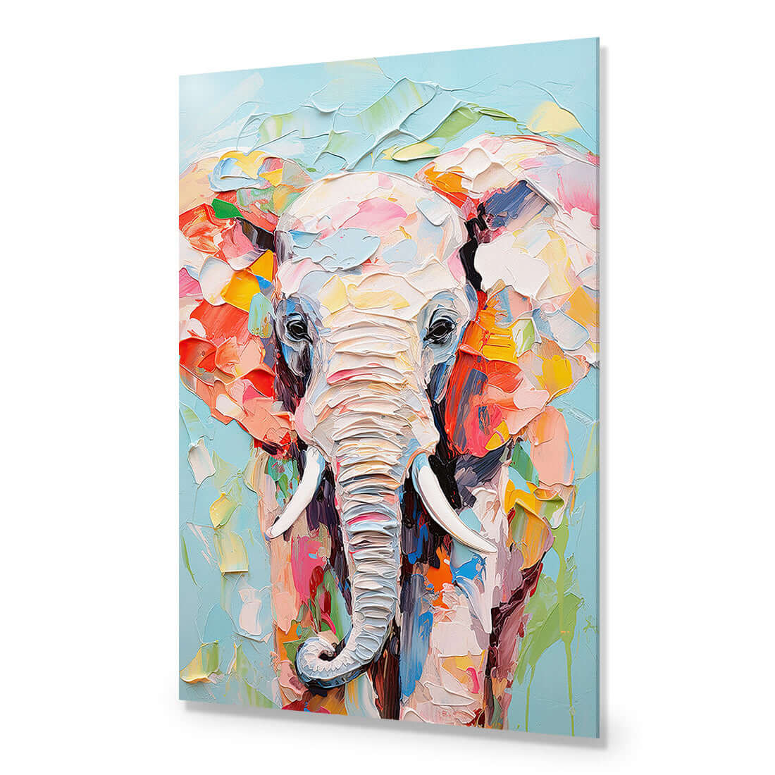 Pastel Painted Elephant - Wall Art Designs - WH_1262_AR_V WAD_AP - 030 - EDG_45x30_NONE