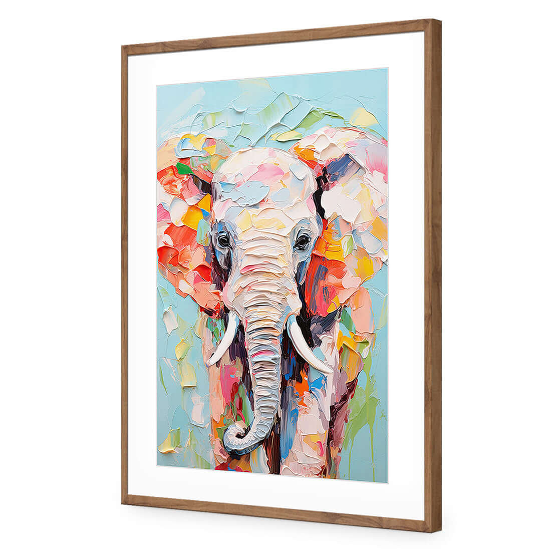 Pastel Painted Elephant - Wall Art Designs - WH_1262_AR_V WAD_AP - 030 - MAT_45x30_S - 2538 - NAT