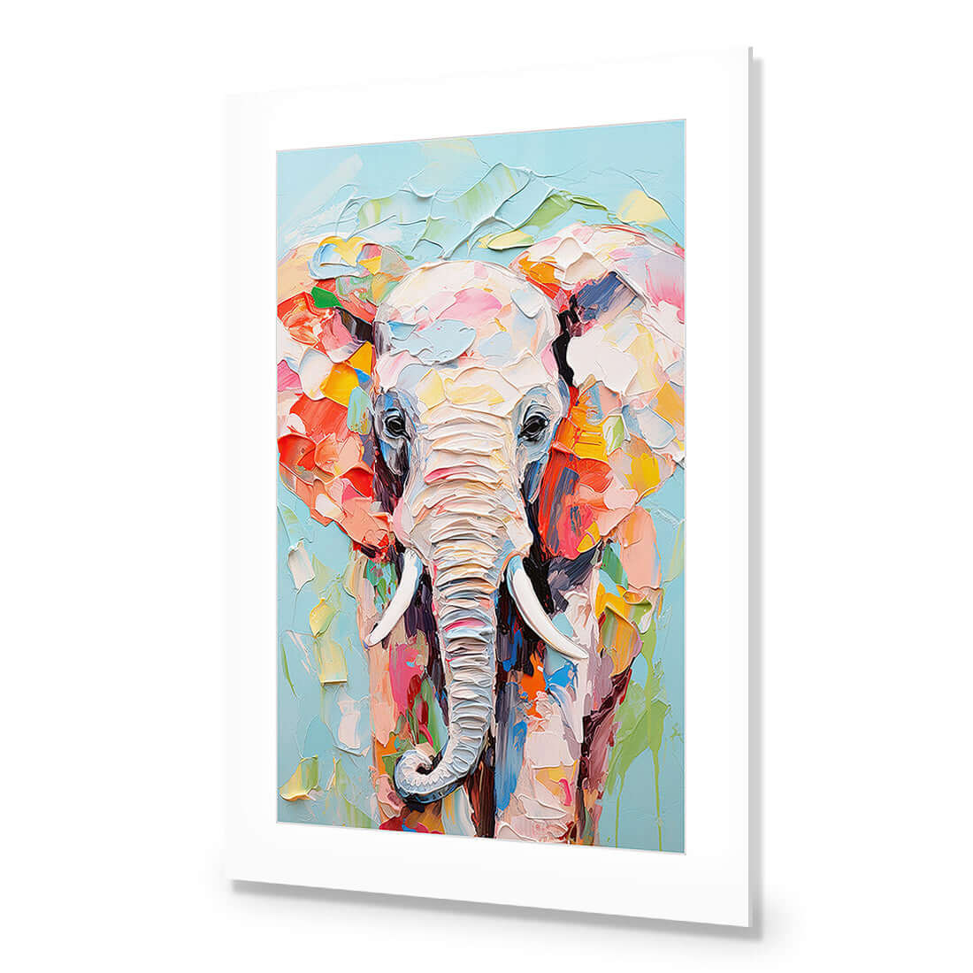 Pastel Painted Elephant - Wall Art Designs - WH_1262_AR_V WAD_AP - 030 - MAT_45x30_NONE