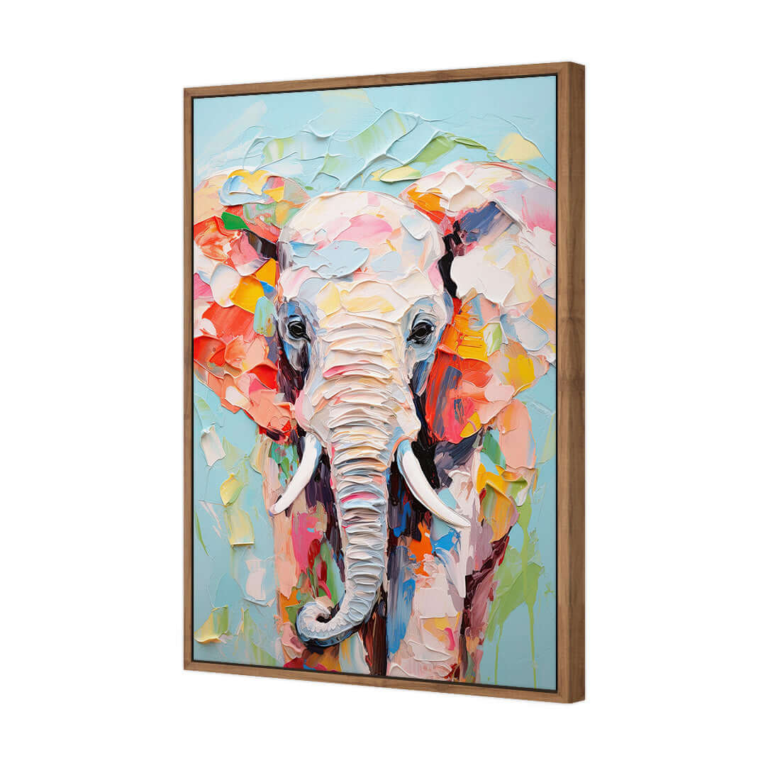 Pastel Painted Elephant - Wall Art Designs - WH_1262_AR_V WAD_CP - MPY - 260 - M - S - S_45x30_S - 1550 - NAT