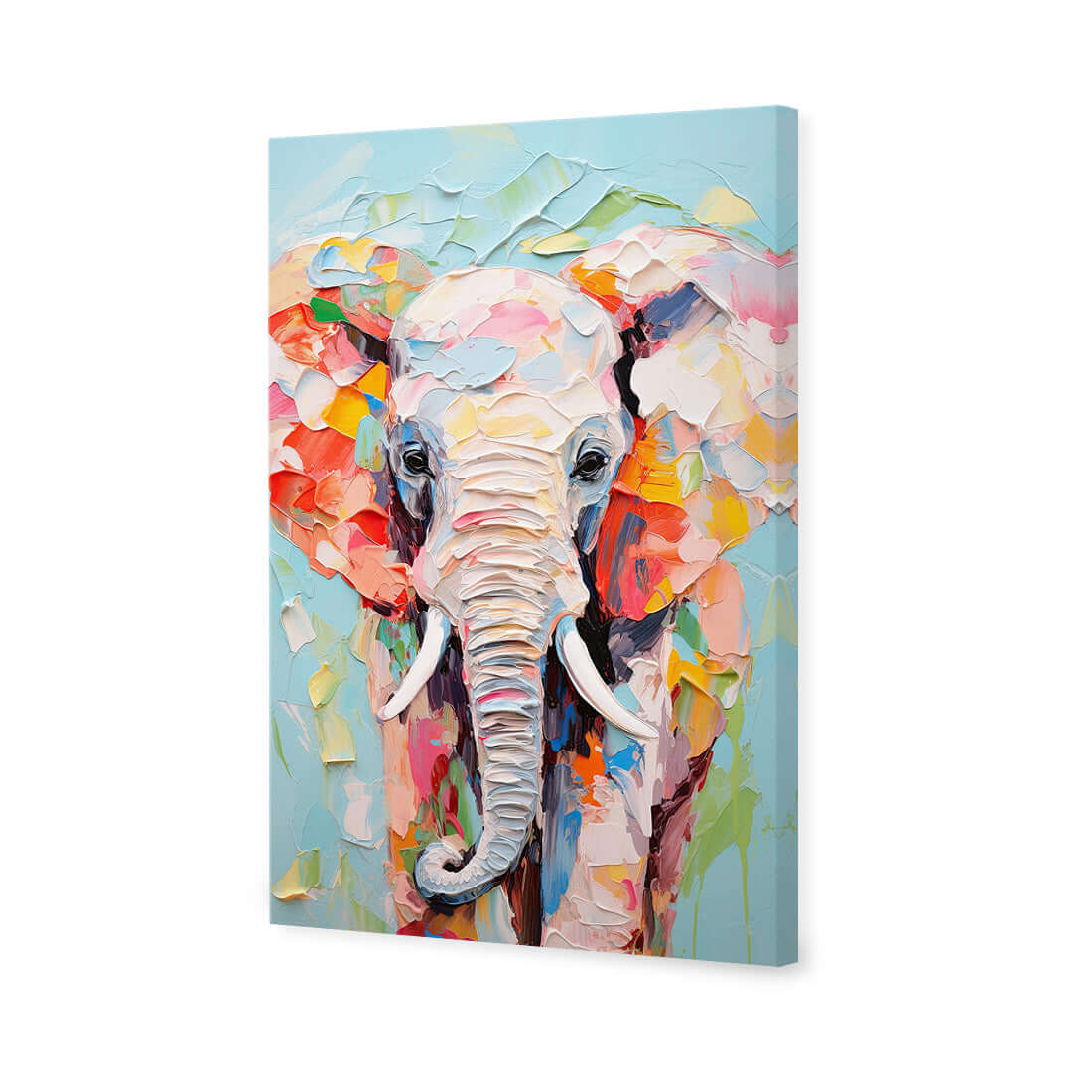 Pastel Painted Elephant - Wall Art Designs - WH_1262_AR_V WAD_CP - MPY - 260 - M - S - S_45x30_NONE