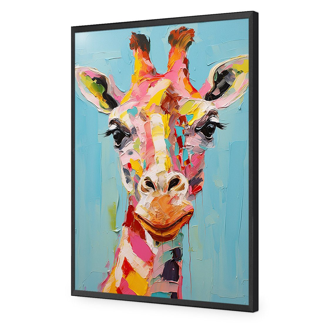 Pastel Painted Giraffe - Wall Art Designs - WH_1289_AR_V WAD_AP - 030 - EDG_45x30_S - 2538 - BLK