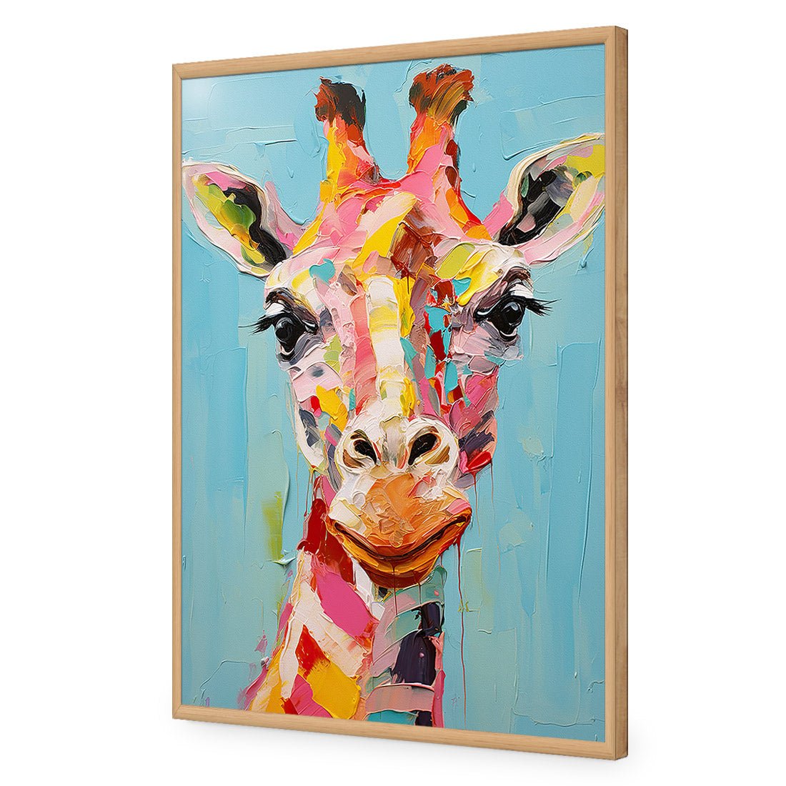 Pastel Painted Giraffe - Wall Art Designs - WH_1289_AR_V WAD_AP - 030 - EDG_45x30_S - 2538 - OAK