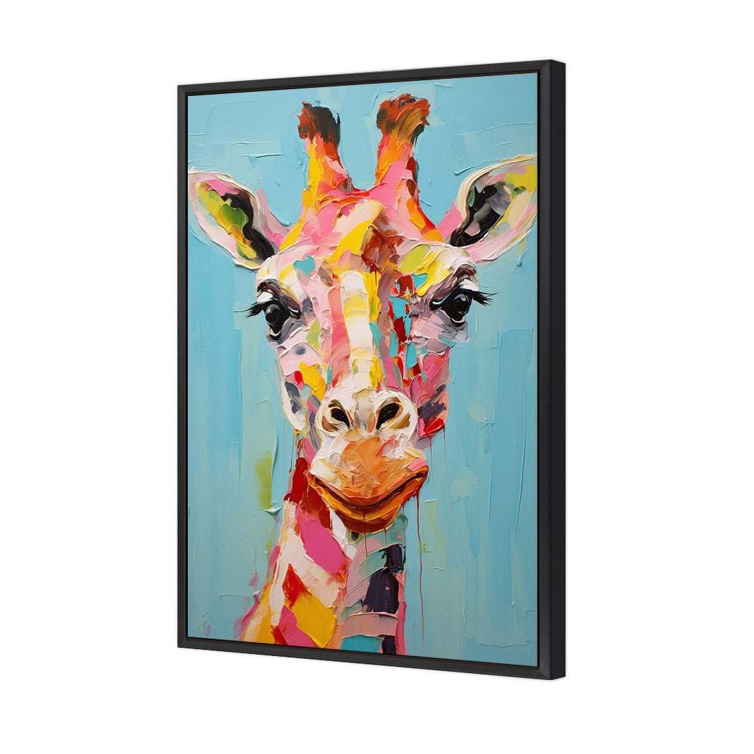 Pastel Painted Giraffe - Wall Art Designs - WH_1289_AR_V WAD_CP - MPY - 260 - M - S - S_45x30_S - 1550 - BLK