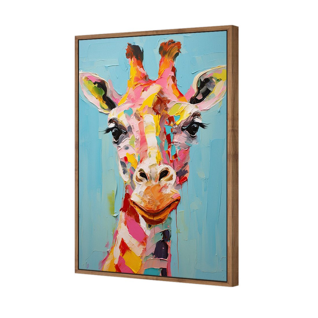 Pastel Painted Giraffe - Wall Art Designs - WH_1289_AR_V WAD_CP - MPY - 260 - M - S - S_45x30_S - 1550 - NAT