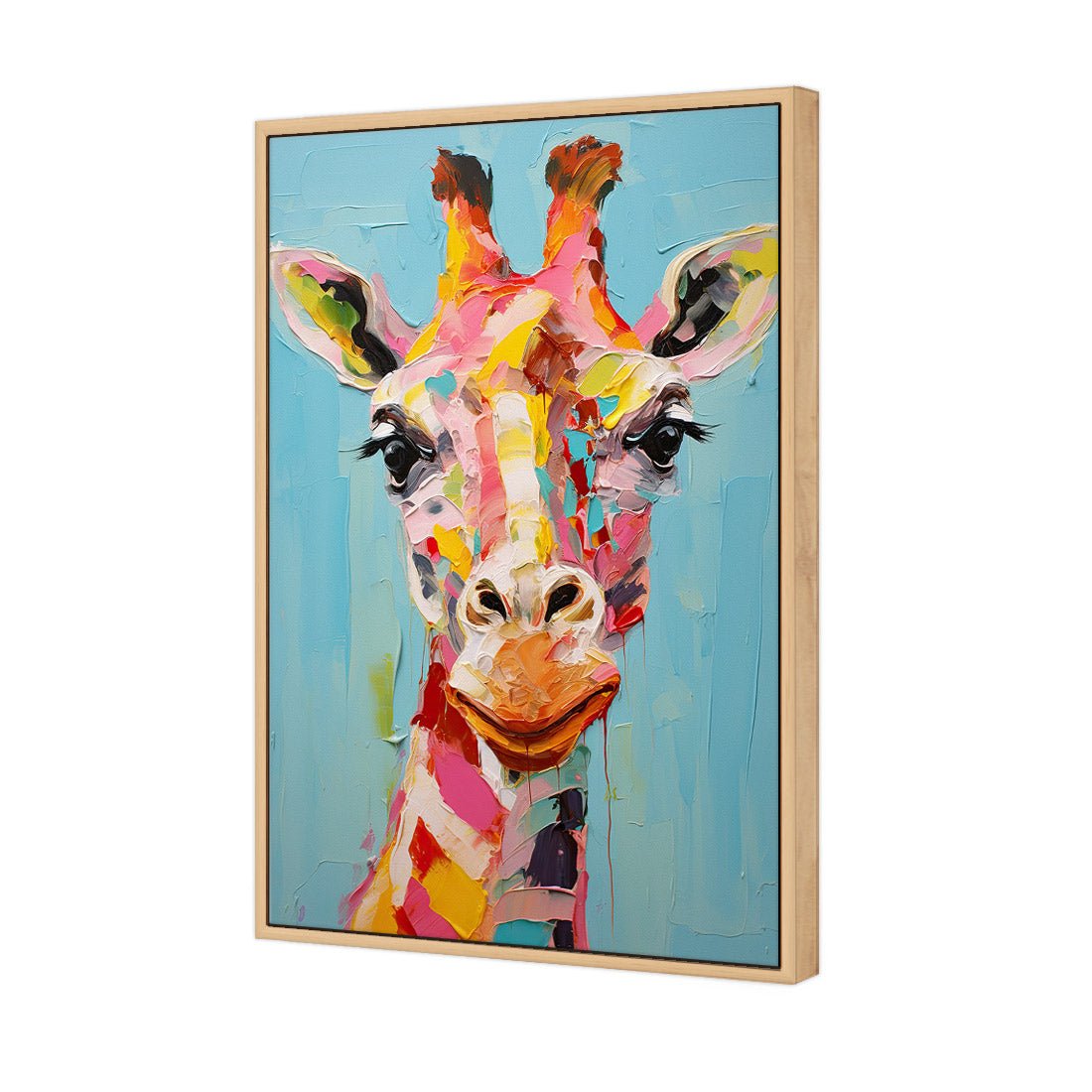 Pastel Painted Giraffe - Wall Art Designs - WH_1289_AR_V WAD_CP - MPY - 260 - M - S - S_45x30_S - 1550 - OAK