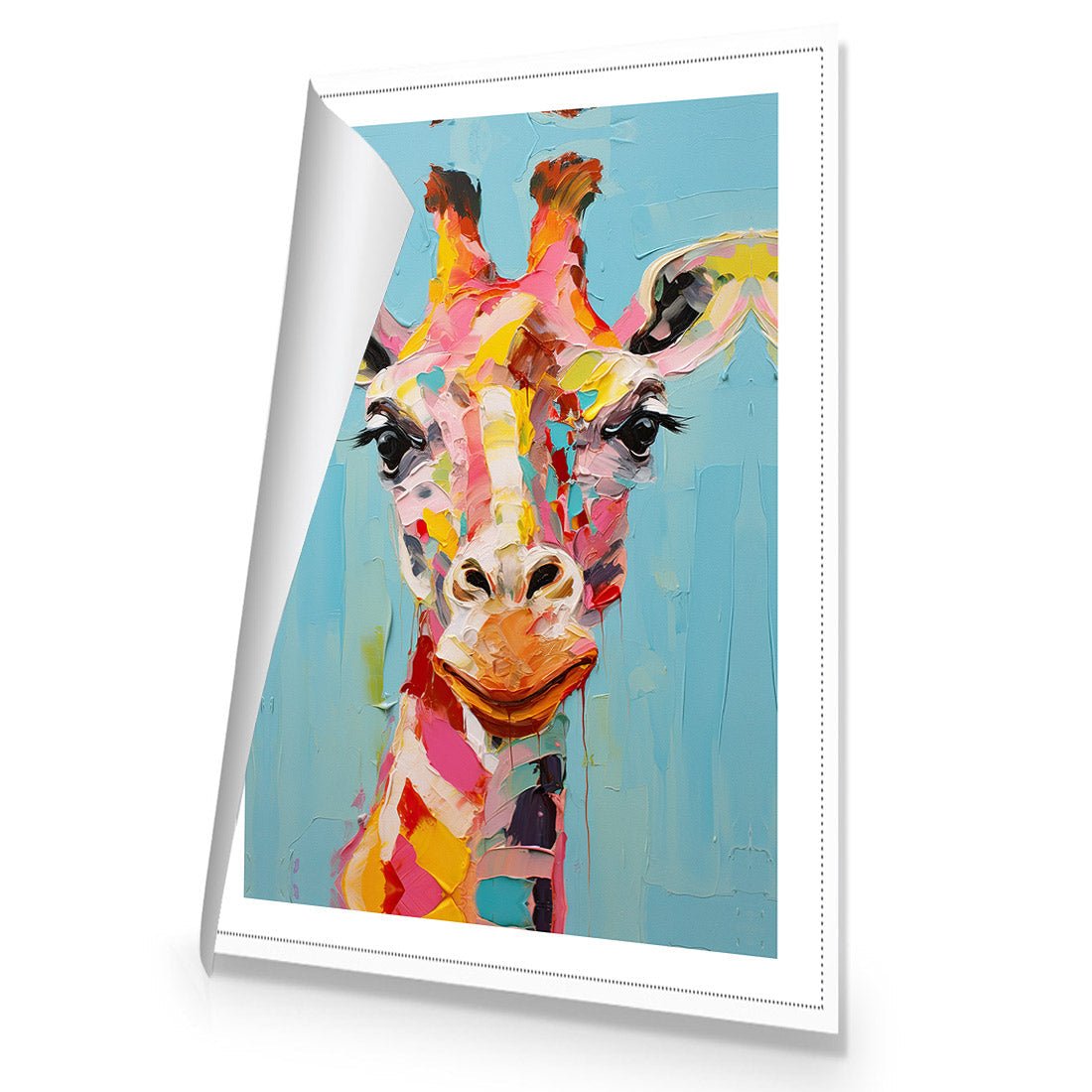 Pastel Painted Giraffe - Wall Art Designs - WH_1289_AR_V WAD_CP - MPY - 260 - M - R_45x30_NONE