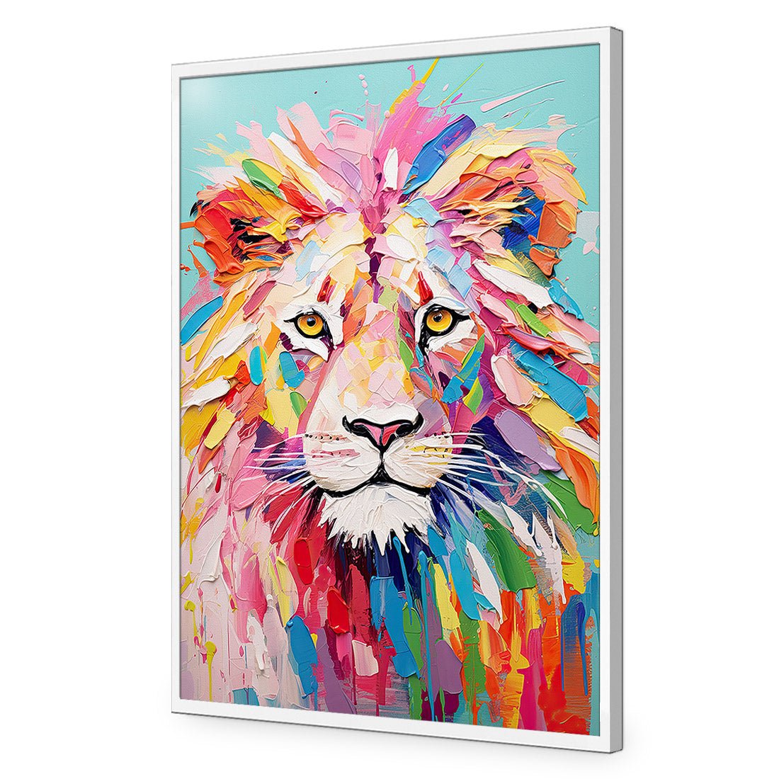 Pastel Painted Lion - Wall Art Designs - WH_1264_AR_V WAD_AP - 030 - EDG_45x30_S - 2538 - WHT