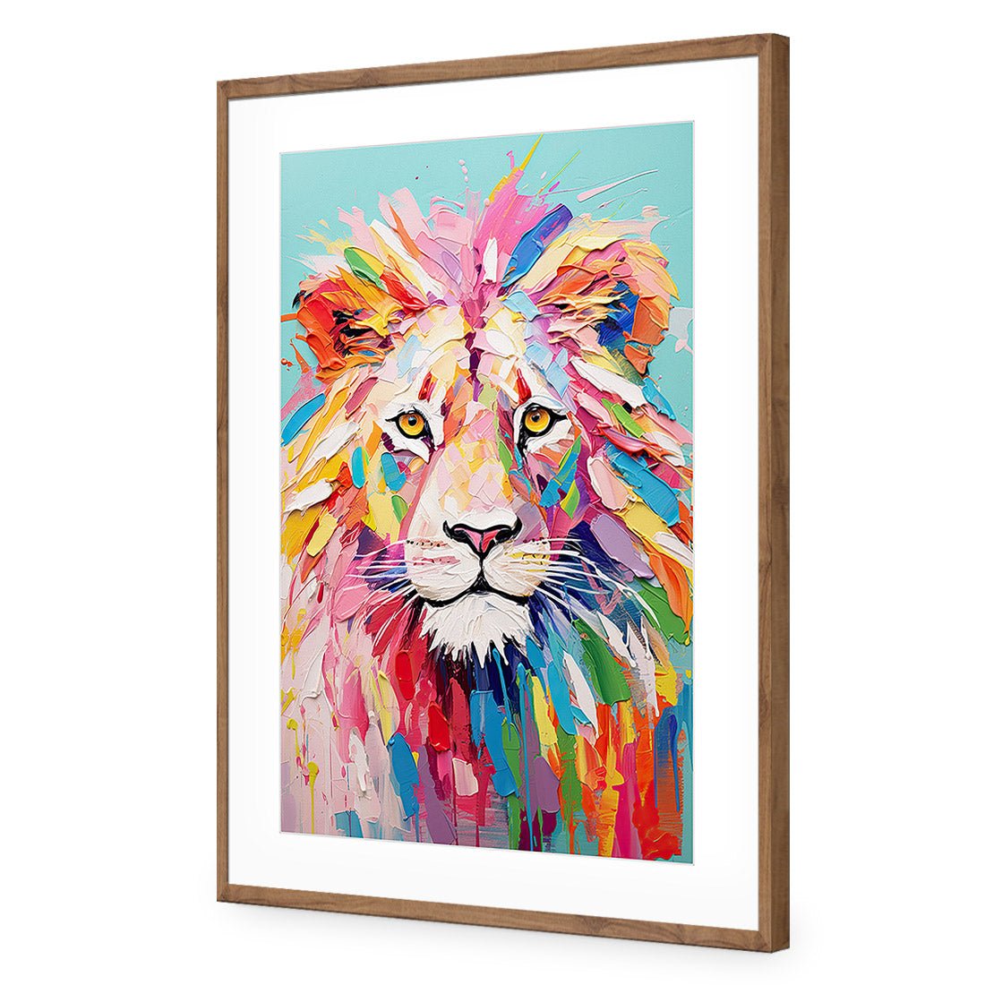 Pastel Painted Lion - Wall Art Designs - WH_1264_AR_V WAD_AP - 030 - MAT_45x30_S - 2538 - NAT