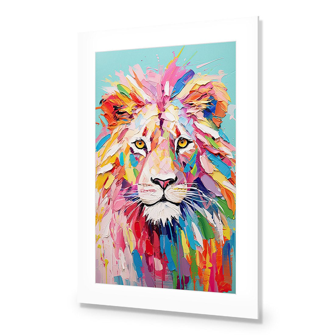 Pastel Painted Lion - Wall Art Designs - WH_1264_AR_V WAD_AP - 030 - MAT_45x30_NONE