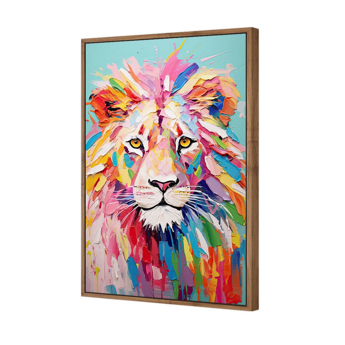 Pastel Painted Lion - Wall Art Designs - WH_1264_AR_V WAD_CP - MPY - 260 - M - S - S_45x30_S - 1550 - NAT