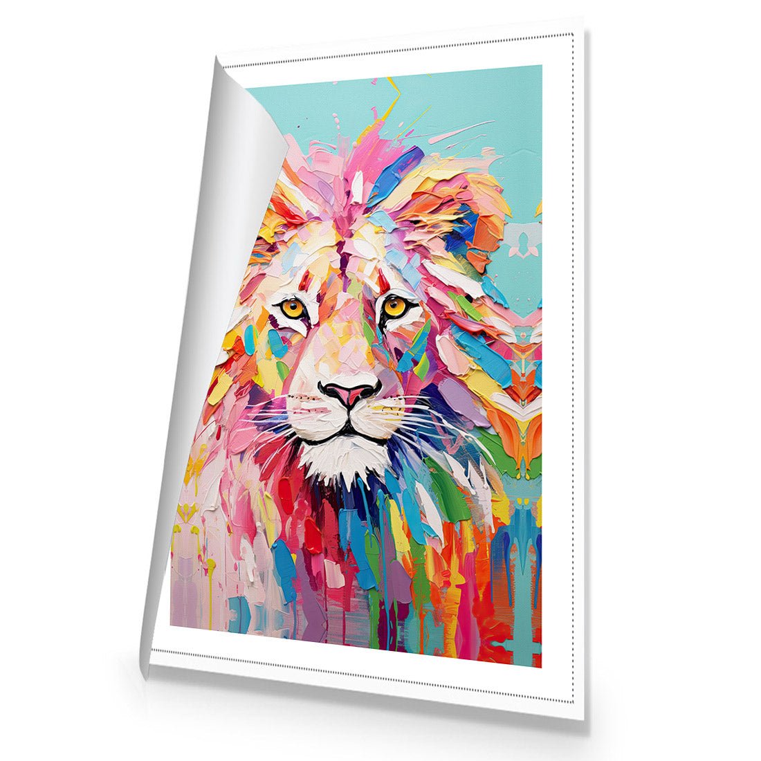 Pastel Painted Lion - Wall Art Designs - WH_1264_AR_V WAD_CP - MPY - 260 - M - R_45x30_NONE