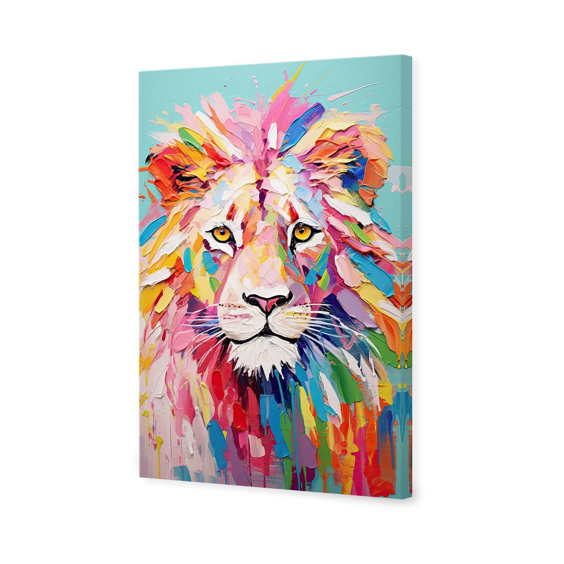 Pastel Painted Lion - Wall Art Designs - WH_1264_AR_V WAD_CP - MPY - 260 - M - S - S_45x30_NONE