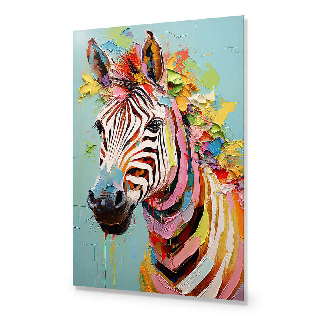 Pastel Painted Zebra - Wall Art Designs - WH_1265_AR_V WAD_AP - 030 - EDG_45x30_NONE