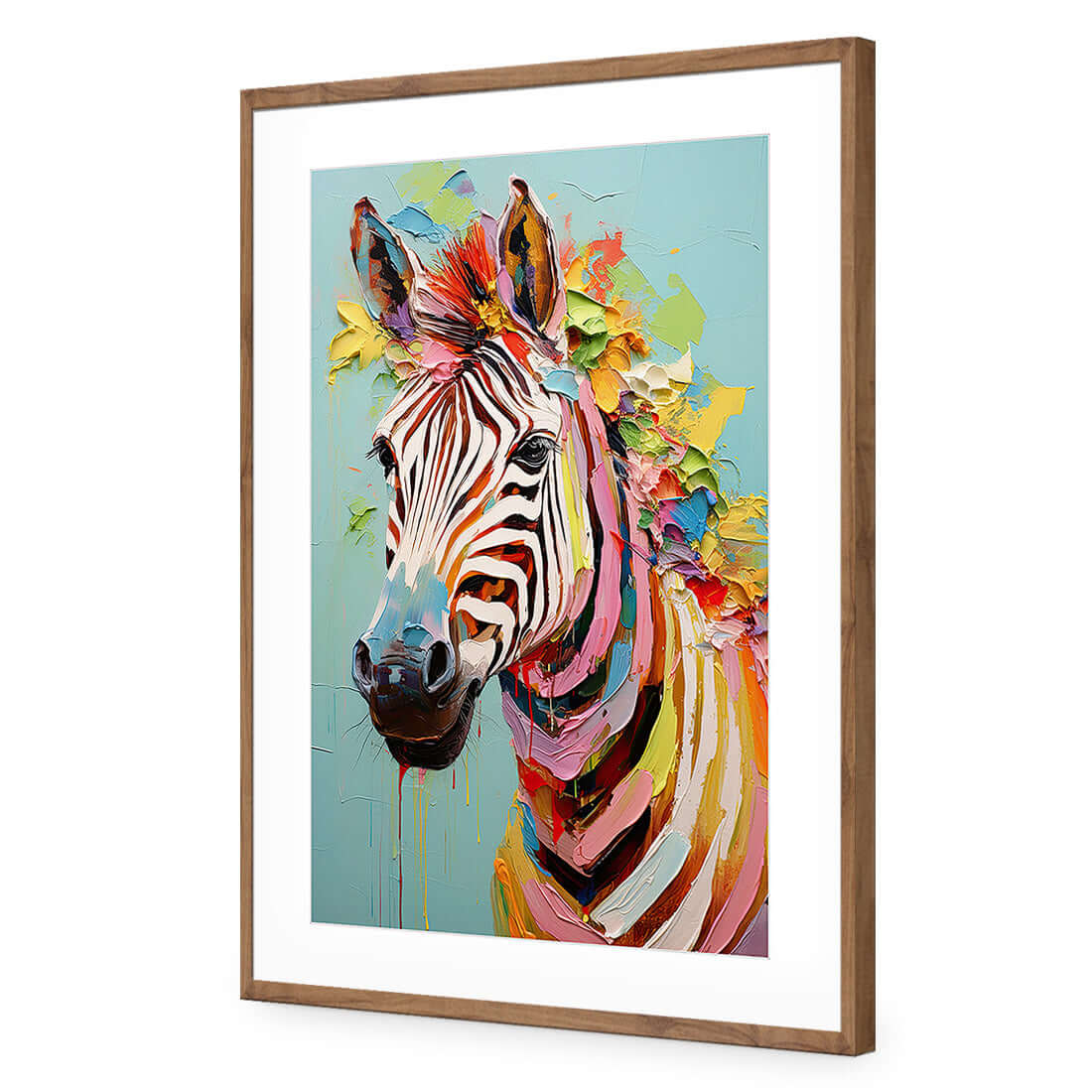 Pastel Painted Zebra - Wall Art Designs - WH_1265_AR_V WAD_AP - 030 - MAT_45x30_S - 2538 - NAT