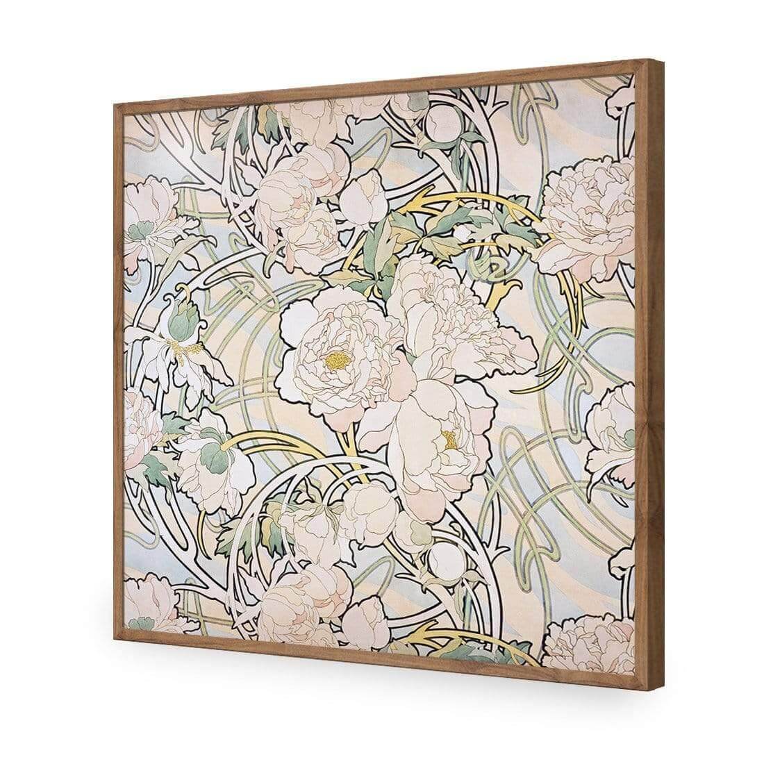 Peonies by Alphonse Mucha - Wall Art Designs - 4098_AS_Q WAD_AP - 030 - EDG_37x37_S - 2538 - NAT