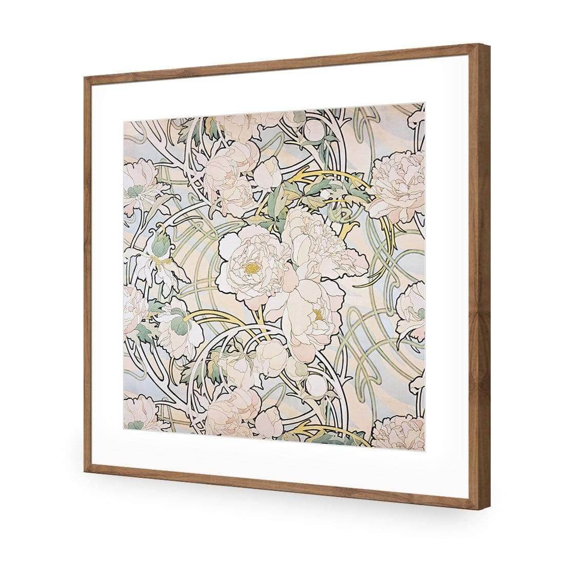 Peonies by Alphonse Mucha - Wall Art Designs - 4098_AS_Q WAD_AP - 030 - MAT_37x37_S - 2538 - NAT