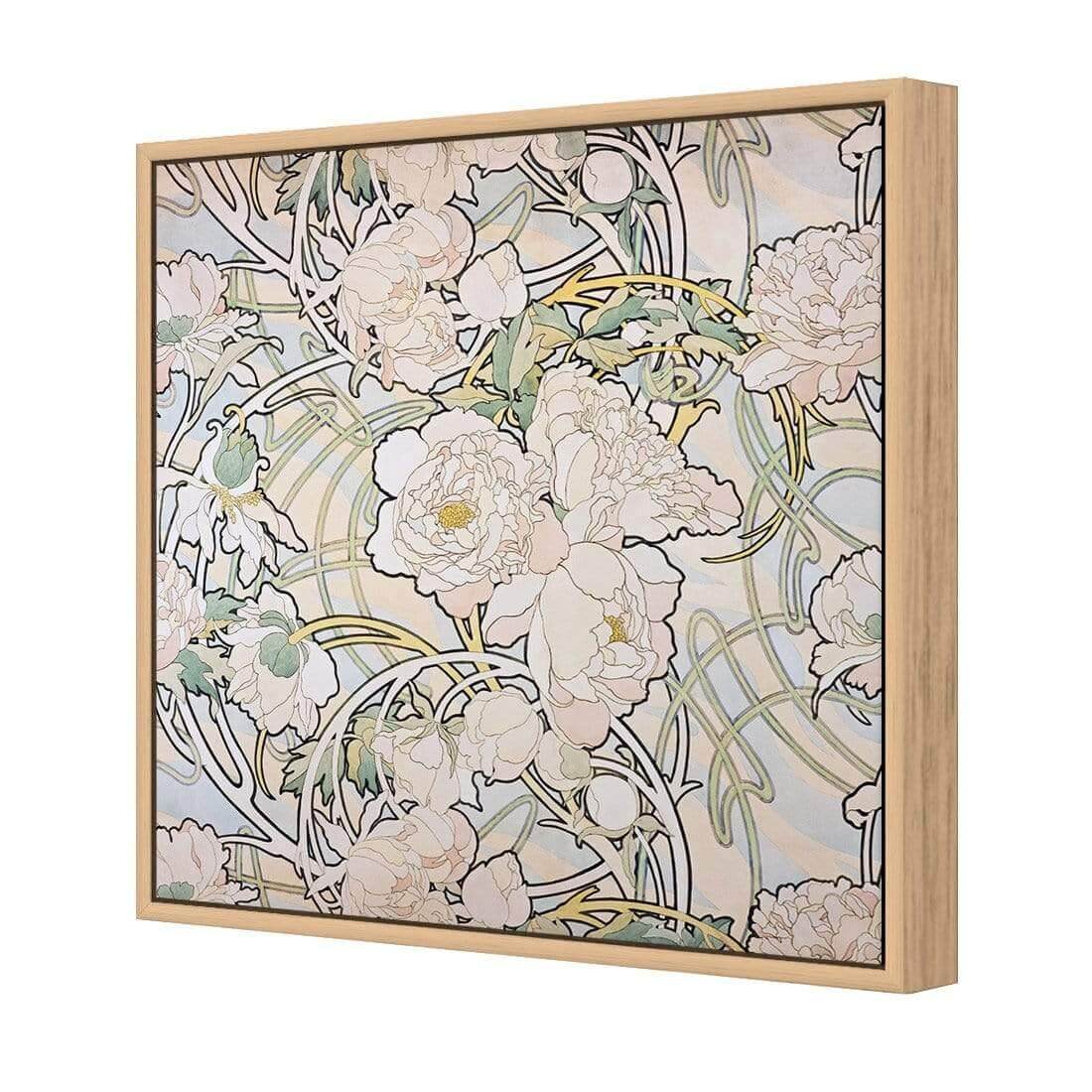 Peonies by Alphonse Mucha - Wall Art Designs - 4098_AS_Q WAD_CP - MPY - 260 - M - S - S_37x37_S - 1550 - OAK