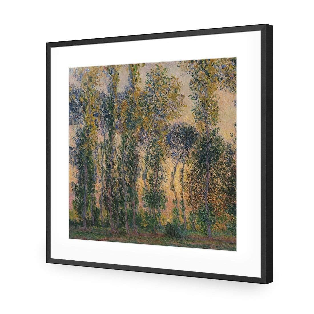 Poplars At Giverny Sunrise by Monet - Wall Art Designs - 3813_AS_Q WAD_AP - 030 - MAT_37x37_S - 2538 - BLK