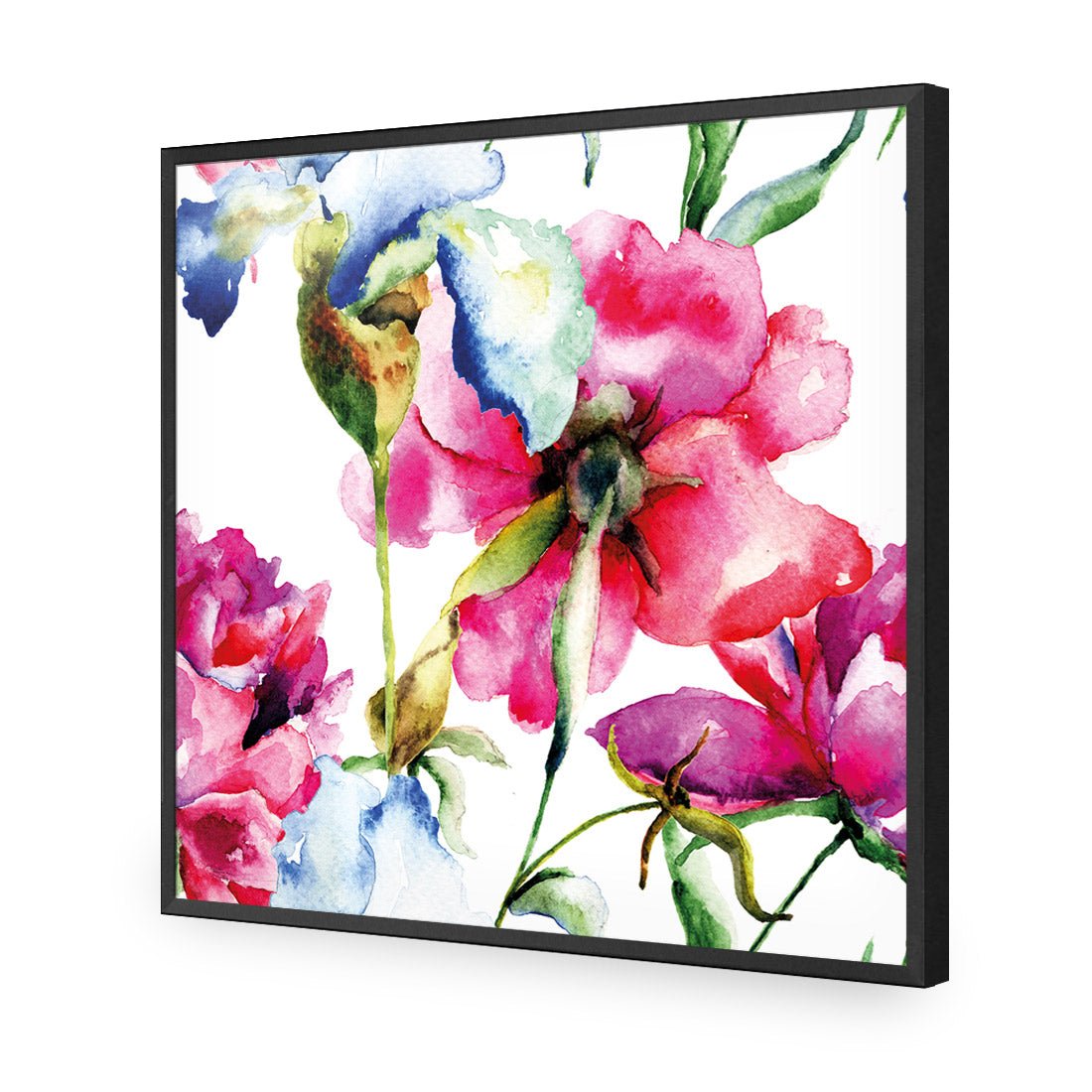 Poppies and Irises (square) - Wall Art Designs - 2197_AS_Q WAD_AP - 030 - EDG_37x37_S - 2538 - BLK