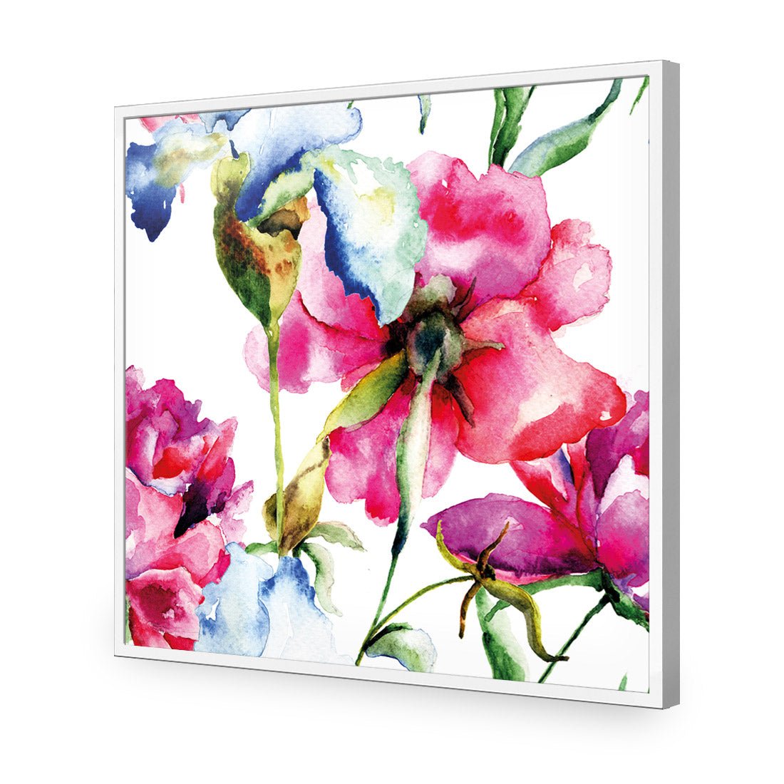 Poppies and Irises (square) - Wall Art Designs - 2197_AS_Q WAD_AP - 030 - EDG_37x37_S - 2538 - WHT