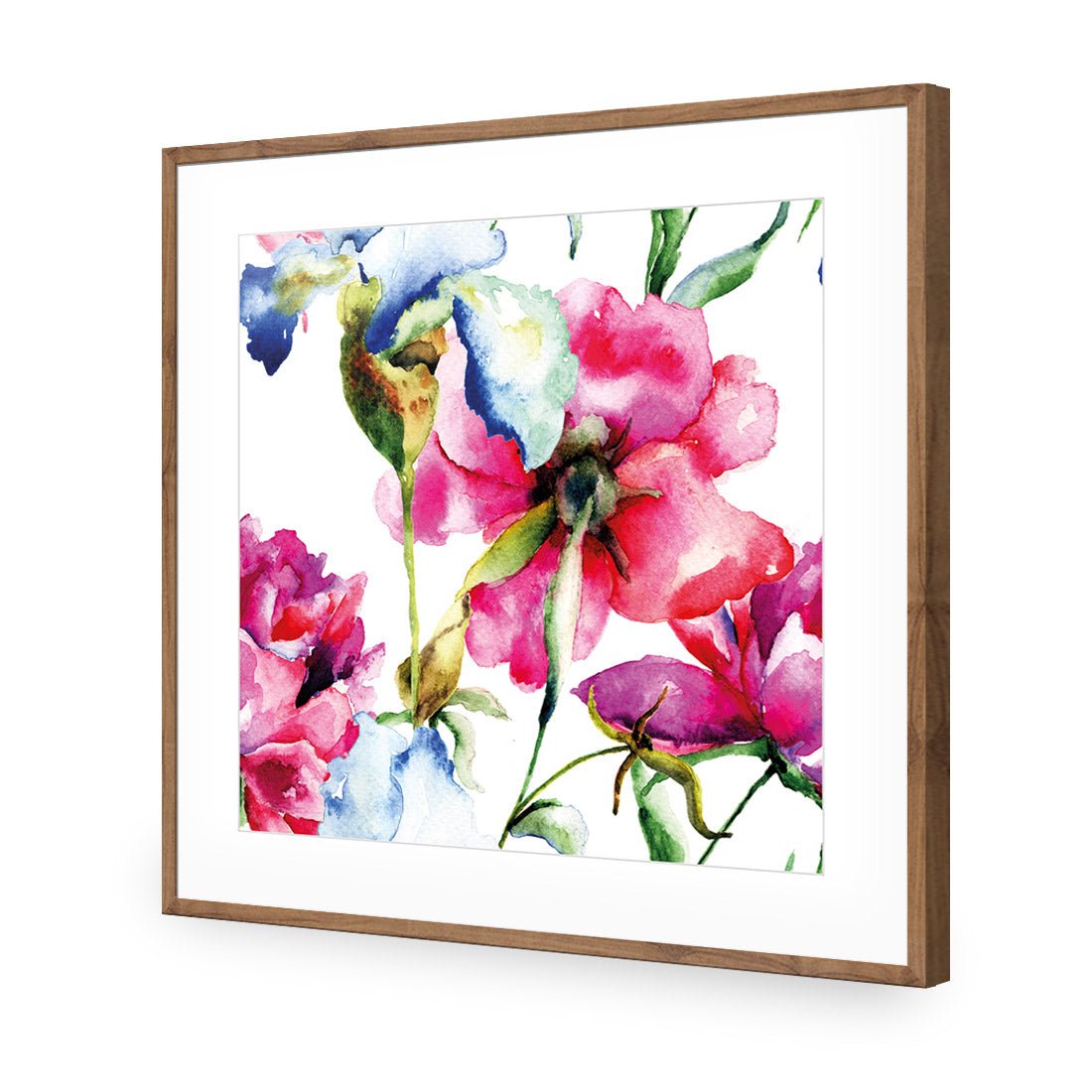 Poppies and Irises (square) - Wall Art Designs - 2197_AS_Q WAD_AP - 030 - MAT_37x37_S - 2538 - NAT