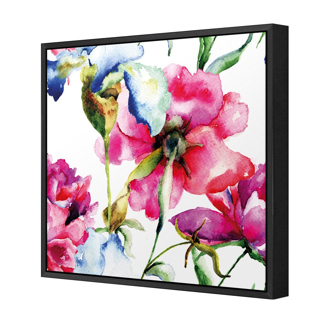 Poppies and Irises (square) - Wall Art Designs - 2197_AS_Q WAD_CP - MPY - 260 - M - S - S_37x37_S - 1550 - BLK