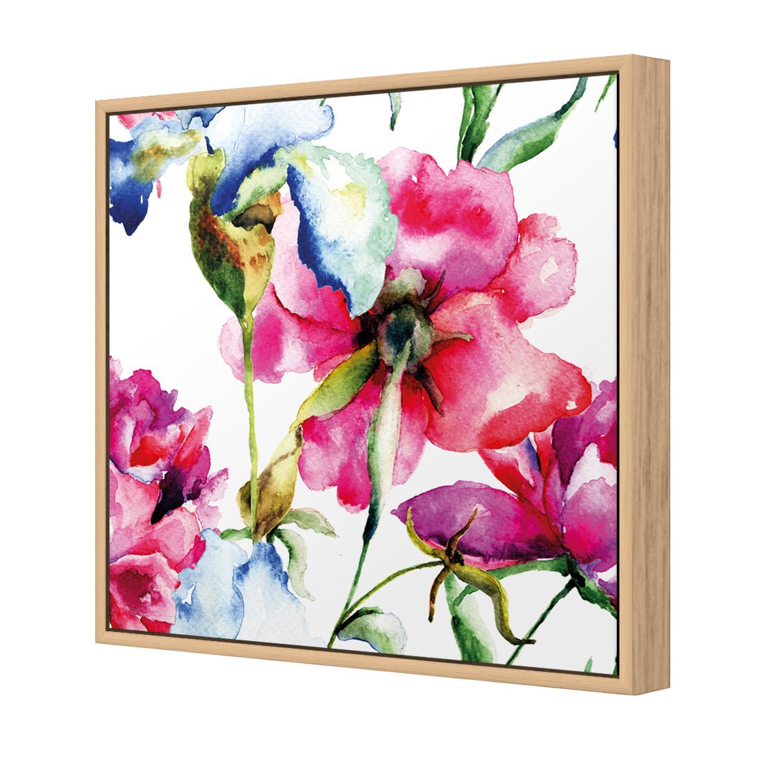 Poppies and Irises (square) - Wall Art Designs - 2197_AS_Q WAD_CP - MPY - 260 - M - S - S_37x37_S - 1550 - OAK