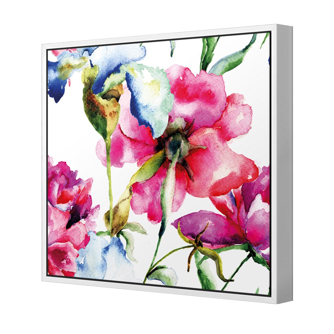 Poppies and Irises (square) - Wall Art Designs - 2197_AS_Q WAD_CP - MPY - 260 - M - S - S_37x37_S - 1550 - WHT