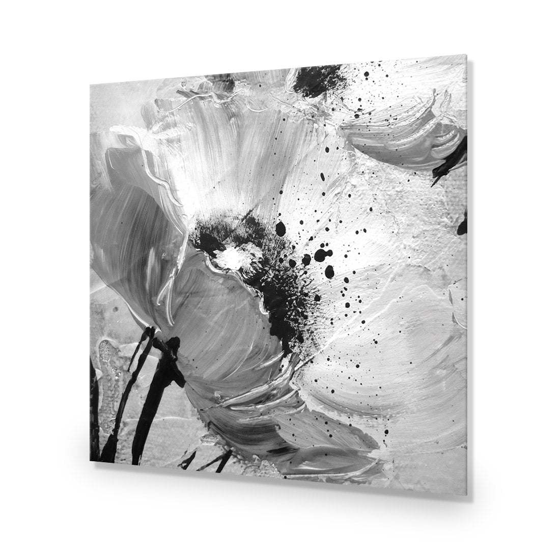 Poppy Art, Black and White (Square) - Wall Art Designs - 1227_BS_Q WAD_AP - 030 - EDG_37x37_NONE