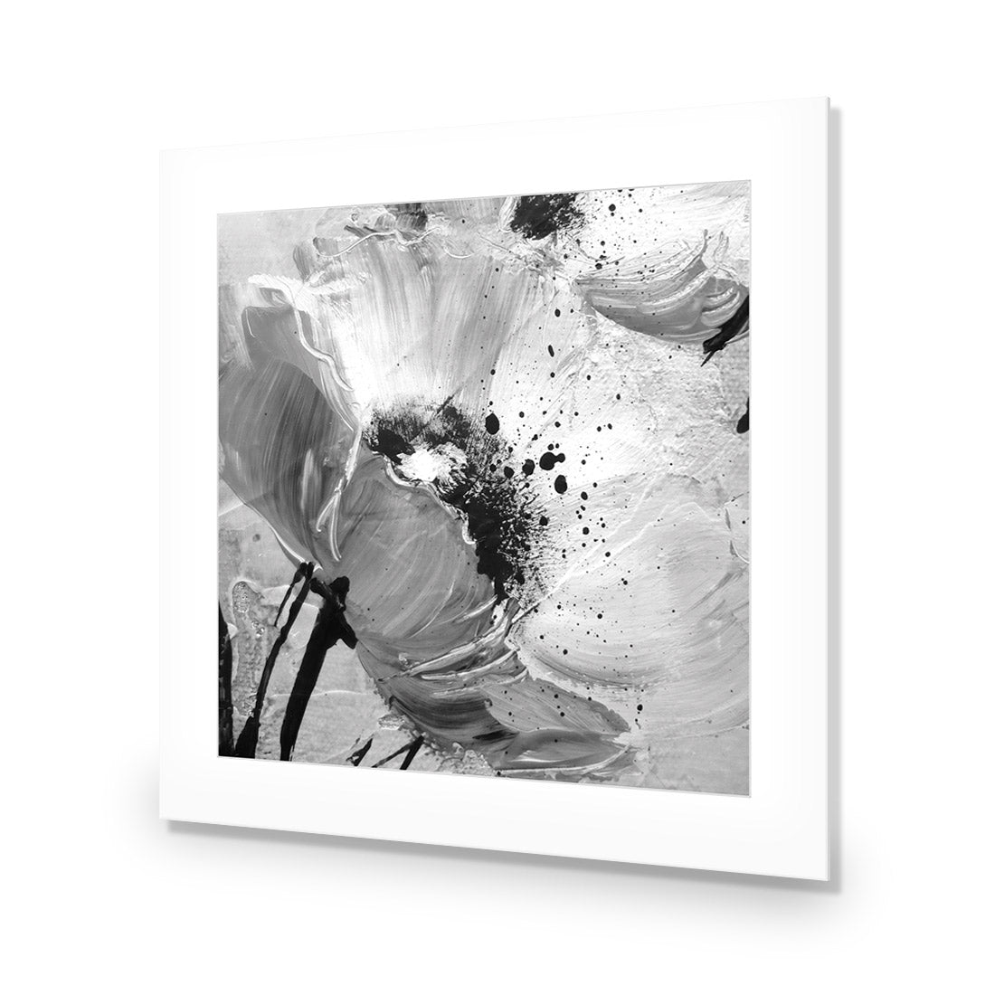 Poppy Art, Black and White (Square) - Wall Art Designs - 1227_BS_Q WAD_AP - 030 - MAT_37x37_NONE