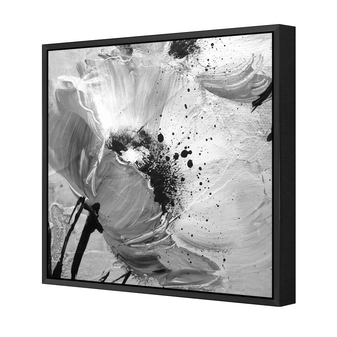 Poppy Art, Black and White (Square) - Wall Art Designs - 1227_BS_Q WAD_CP - MPY - 260 - M - S - S_37x37_S - 1550 - BLK