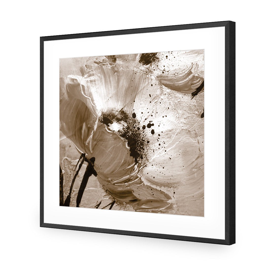 Poppy Art, Sepia (Square) - Wall Art Designs - 1227_CS_Q WAD_AP - 030 - MAT_37x37_S - 2538 - BLK