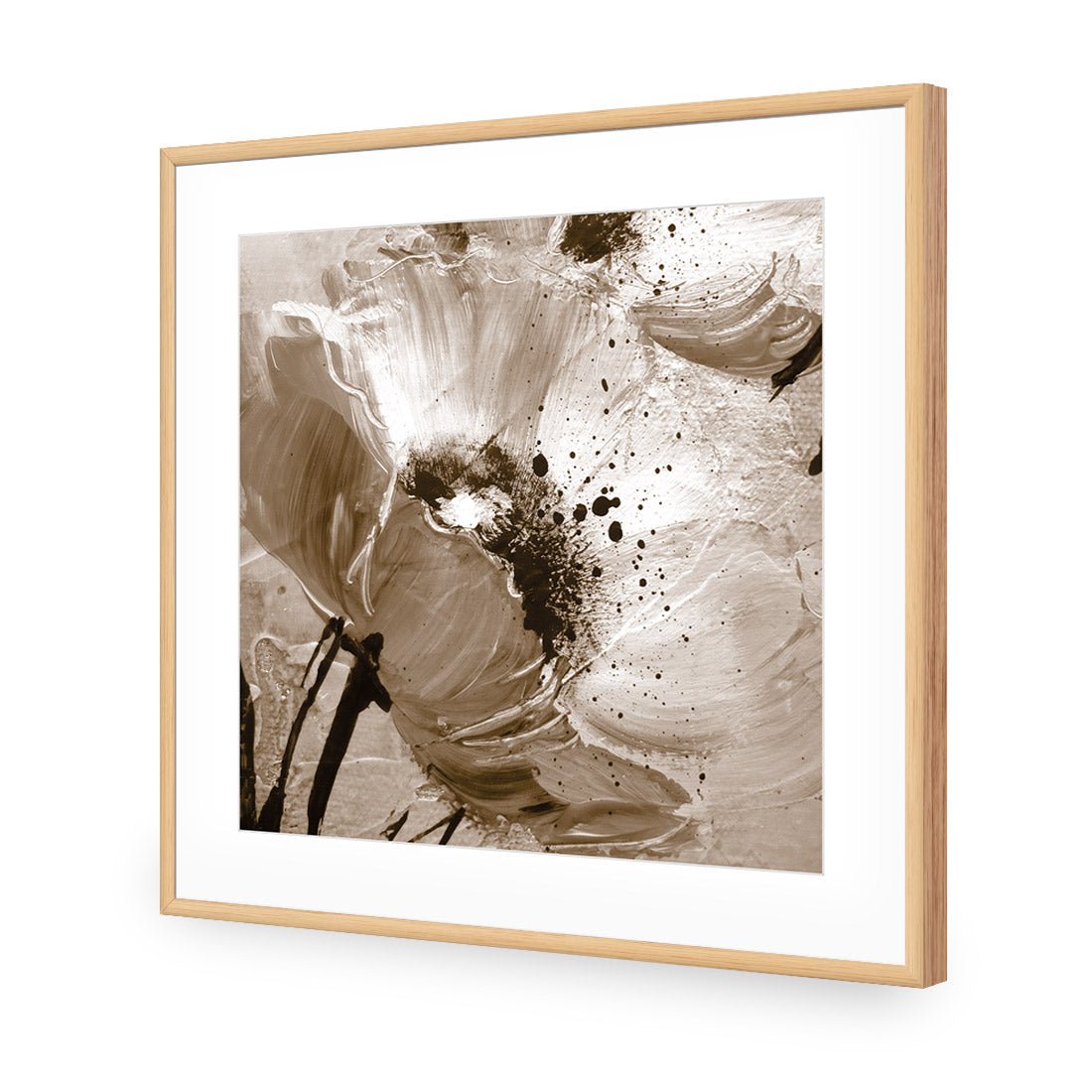 Poppy Art, Sepia (Square) - Wall Art Designs - 1227_CS_Q WAD_AP - 030 - MAT_37x37_S - 2538 - OAK