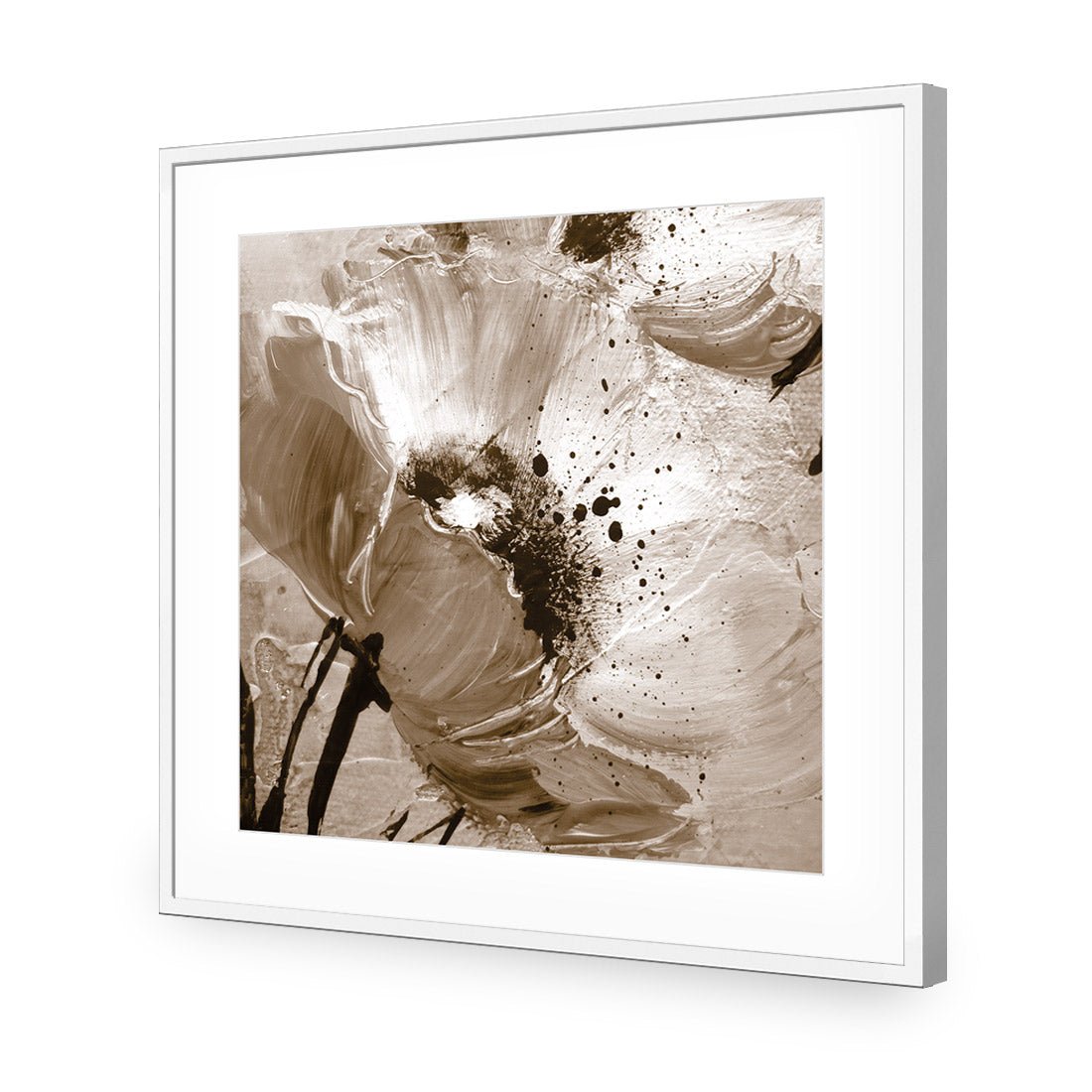 Poppy Art, Sepia (Square) - Wall Art Designs - 1227_CS_Q WAD_AP - 030 - MAT_37x37_S - 2538 - WHT