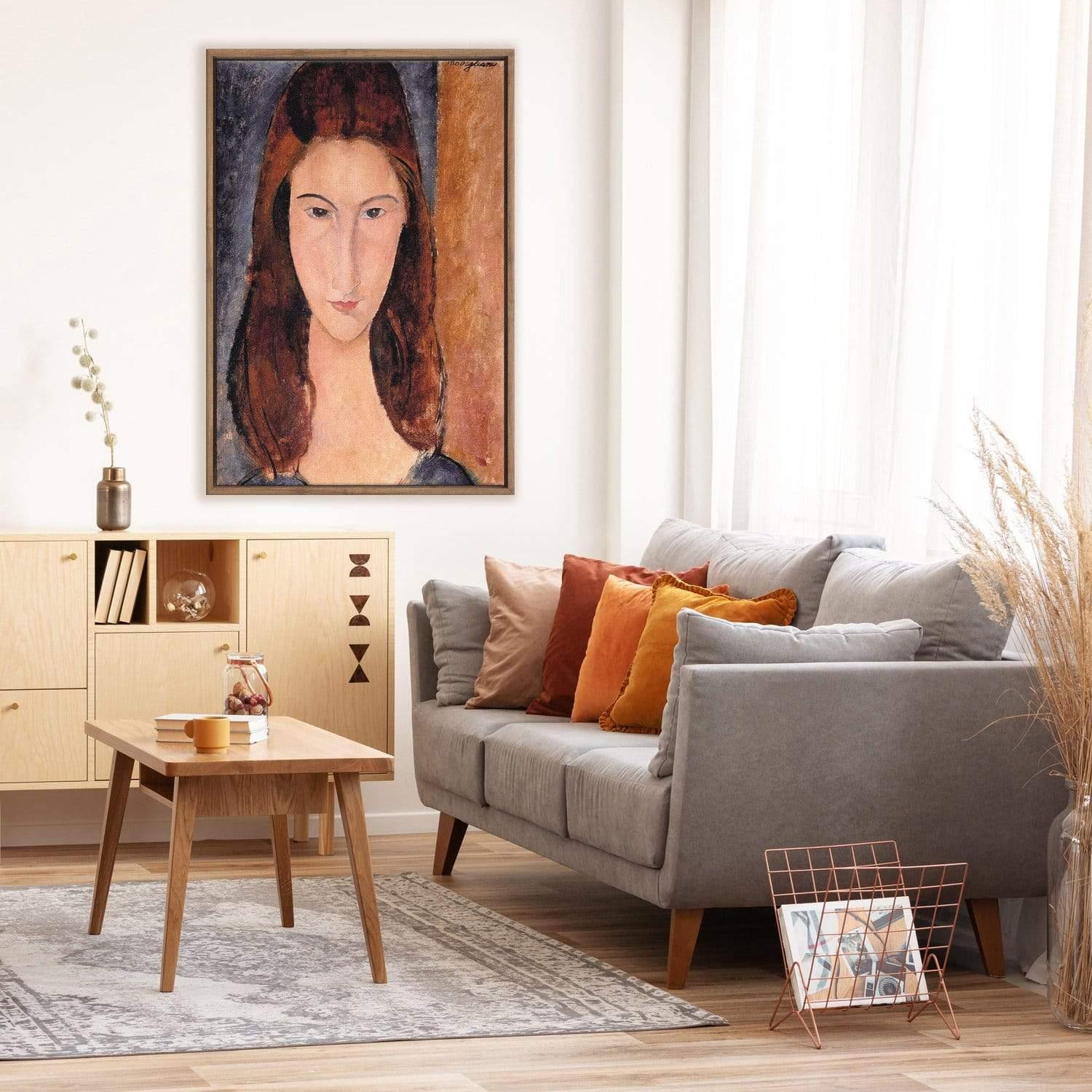 Portrait of Jeanne Hebuterne By Modigliani - Wall Art Designs - 3398_AR_V WAD_CP - MPY - 260 - M - S - S_45x30_NONE