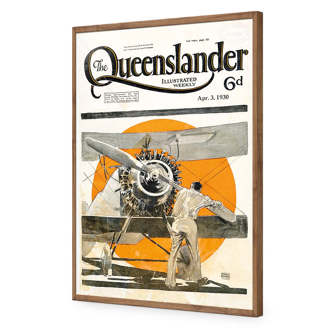 Queenslander Airplane 1930 - Wall Art Designs - 1653_AR_V WAD_AP - 030 - EDG_45x30_S - 2538 - NAT