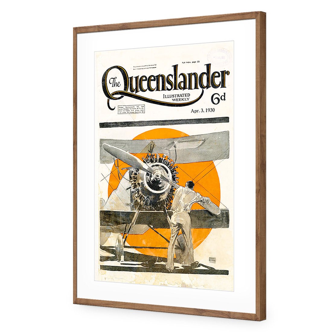 Queenslander Airplane 1930 - Wall Art Designs - 1653_AR_V WAD_AP - 030 - MAT_45x30_S - 2538 - NAT