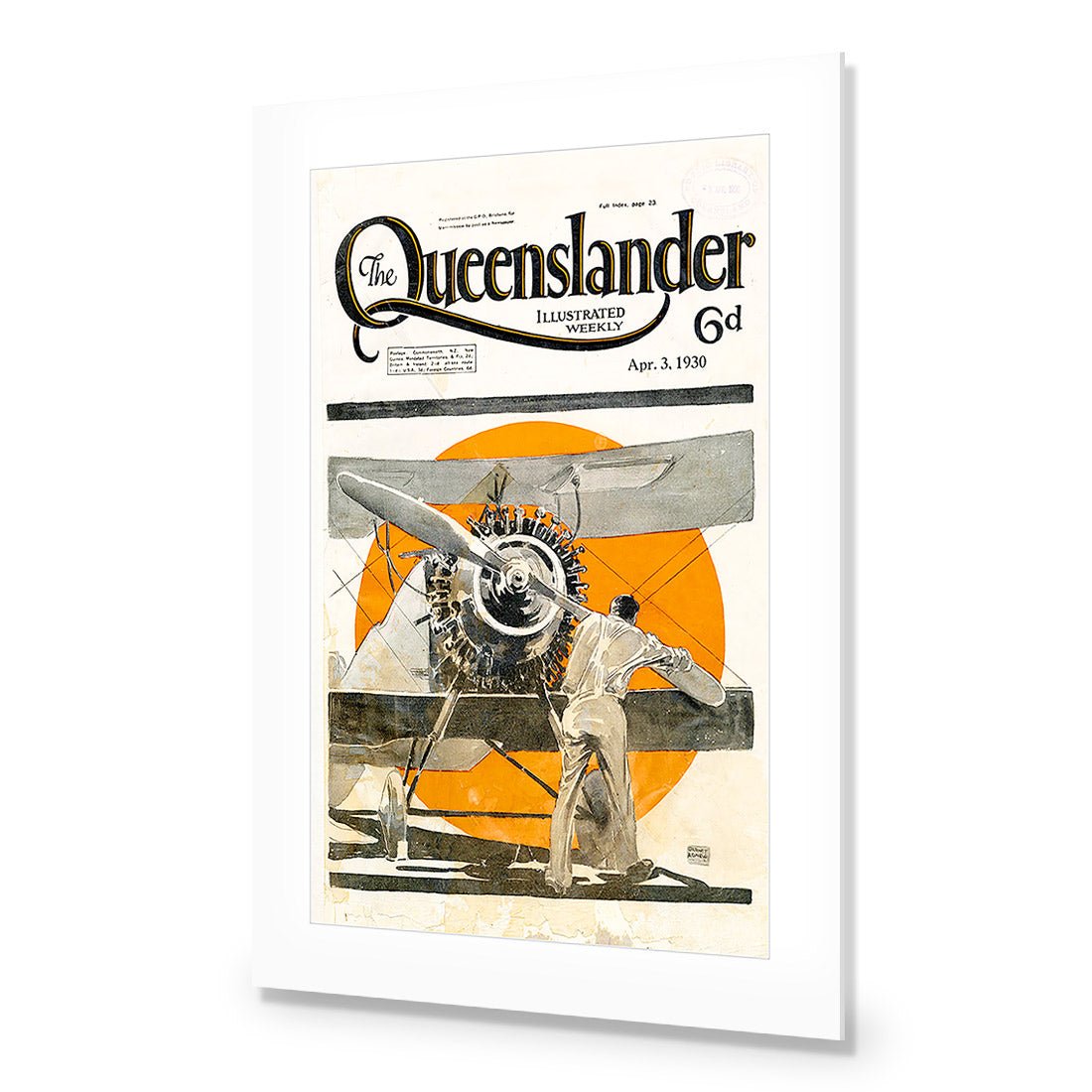 Queenslander Airplane 1930 - Wall Art Designs - 1653_AR_V WAD_AP - 030 - MAT_45x30_NONE