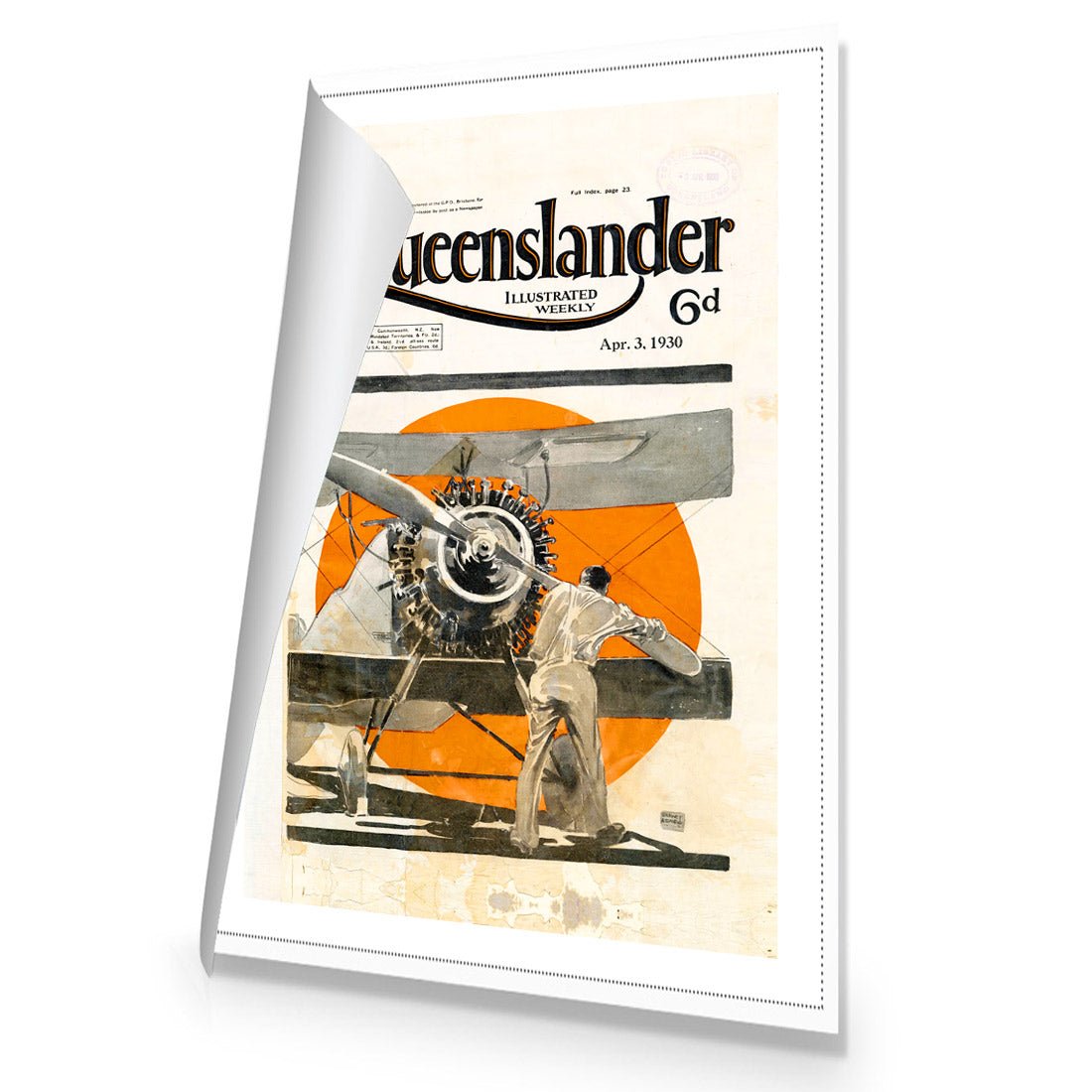 Queenslander Airplane 1930 - Wall Art Designs - 1653_AR_V WAD_CP - MPY - 260 - M - R_45x30_NONE