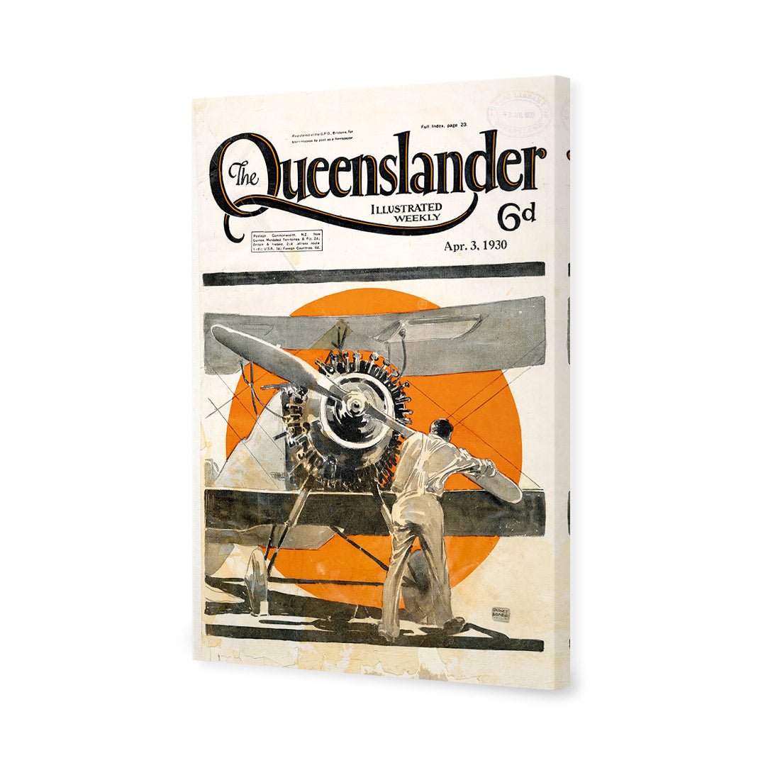 Queenslander Airplane 1930 - Wall Art Designs - 1653_AR_V WAD_CP - MPY - 260 - M - S - S_45x30_NONE