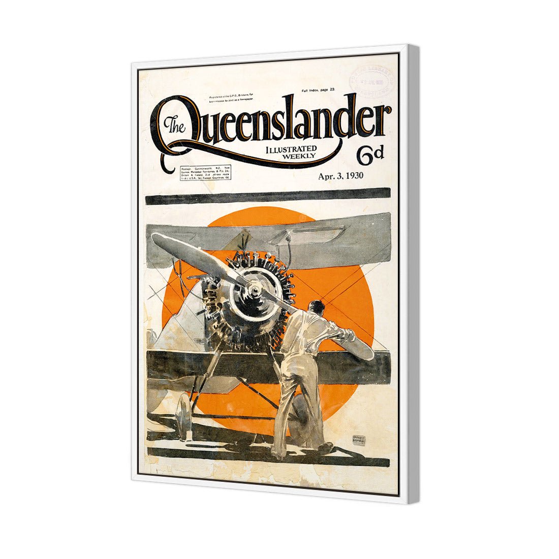 Queenslander Airplane 1930 - Wall Art Designs - 1653_AR_V WAD_CP - MPY - 260 - M - S - S_45x30_S - 1550 - WHT